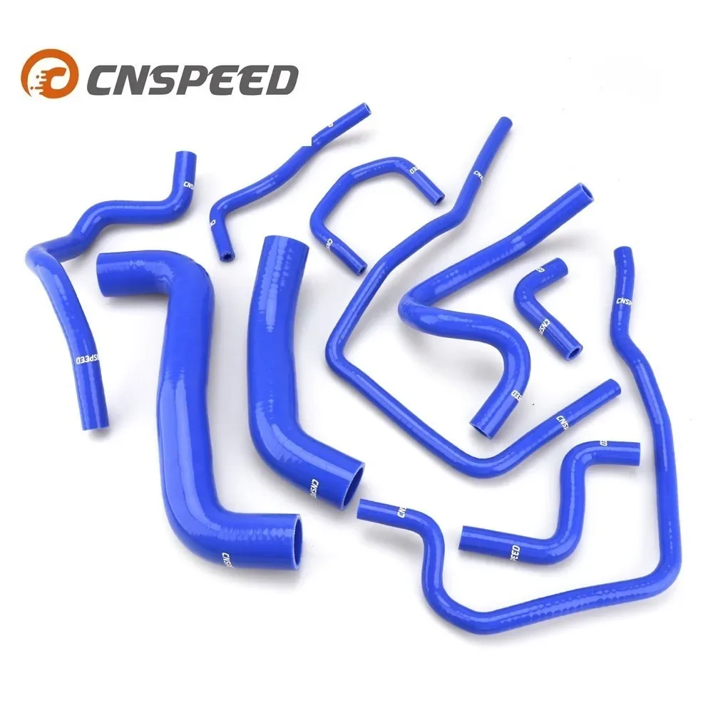 For Subaru EJ20 GDB Impreza WRX/STi EJ20 CNSPEED Blue 10 Pcs Silicone Radiator Coolant Hose Silicone Hose Kit