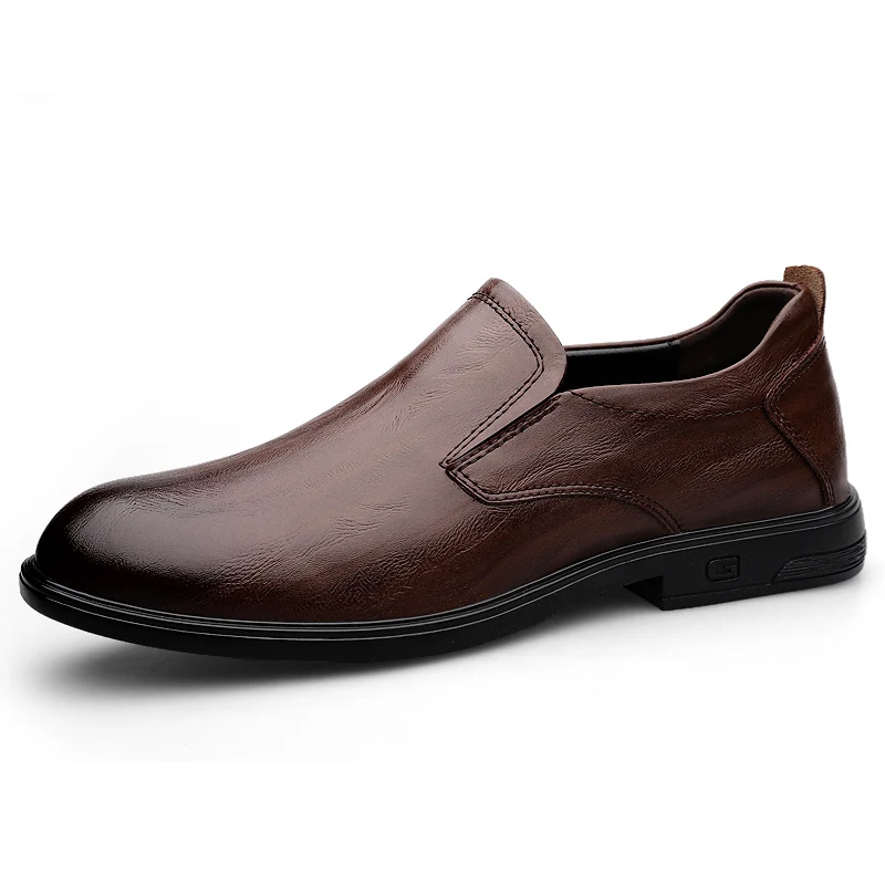Breath Male Driving Lazy Loafers Versatile Leather Men's Casual Footwear Slip on Flats Man Formal Business Shoes Comfy Moccasins