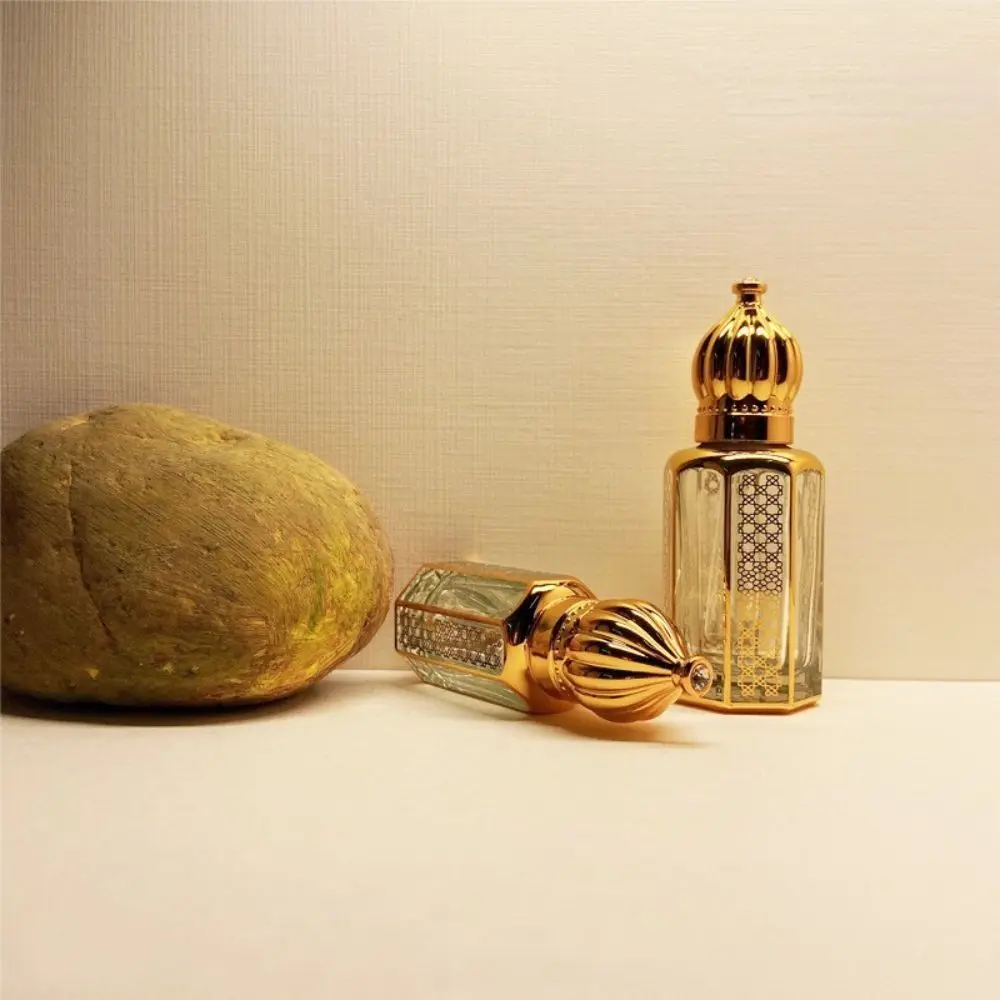 Portable Electroplating Mini Dropper Bottles 6ml Refillable Perfume Bottle Luxury Empty Essential Oil Bottle Travel