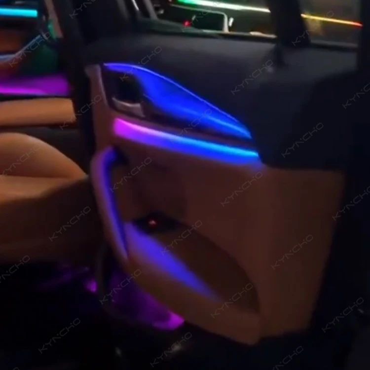 For BMW 5 Series G30 64 Colors LED Car Ambient Light Kit Dream color RGB Bluetooth App Control Symphony Auto Interior Lighting