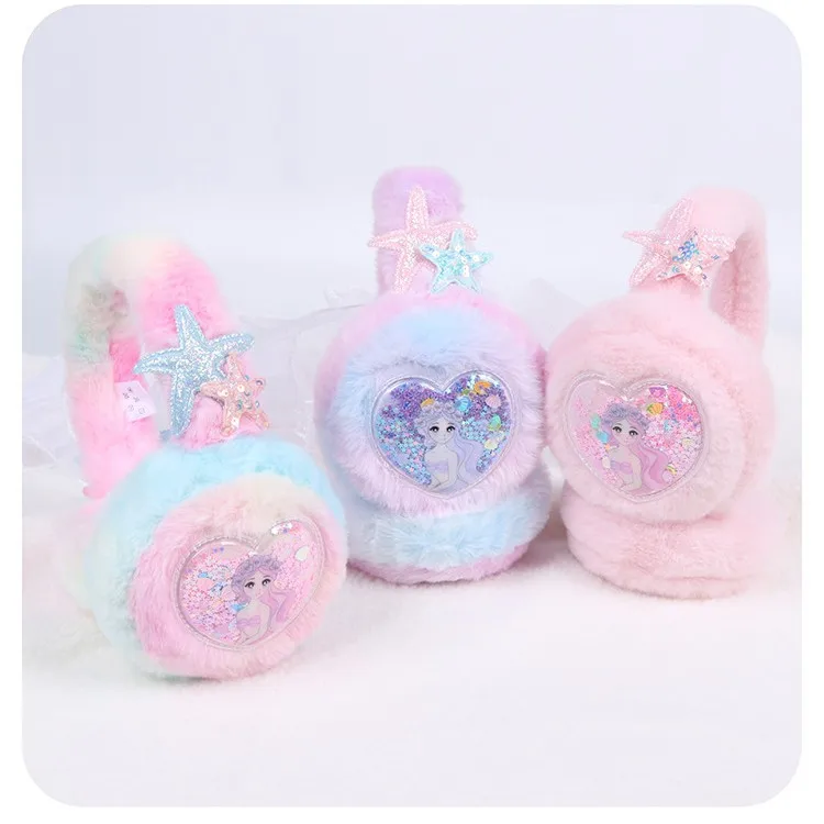 ミニソー ディズニー 子供用 マーメイド イヤーカップ 冬 暖かい 耳保護 ぬいぐるみ 耳当て 女の子 耳当て ベビー耳 バニー サンド