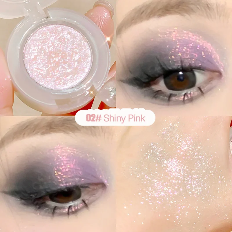 Monochrome Glitter Eyeshadow Pearlescent Highlighter Powder Diamond Potato Texture Eye Shadow Brighten Eyes Makeup Cosmetics