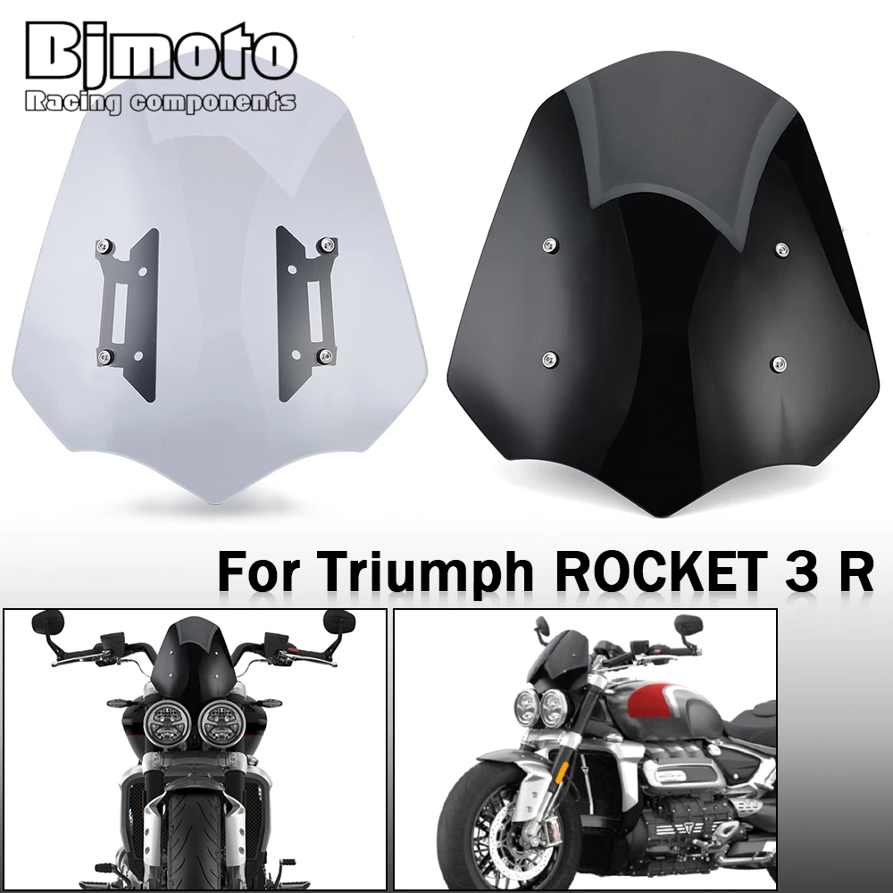 Motorcycle Accessories Windscreen Windshield For Triumph Rocket 3 3R GT 2020 2021 2022 Wind Deflector Shield Screen