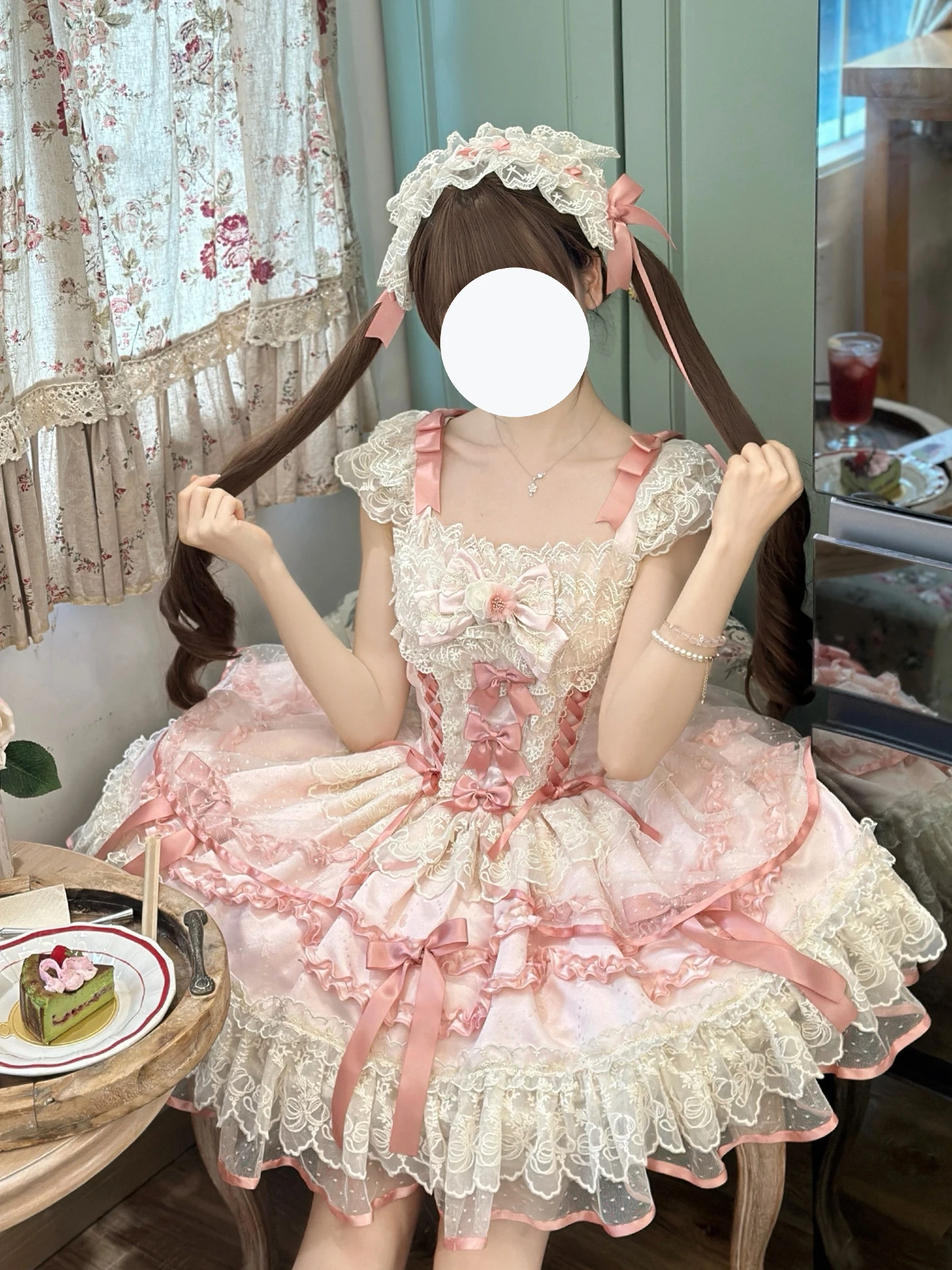 

Cute plus Size Lolita Dress Japanese Style Soft Girl Ballet Wind Jsk Strap Dress Polyester Fiber Spring Summer Adult Ceremony