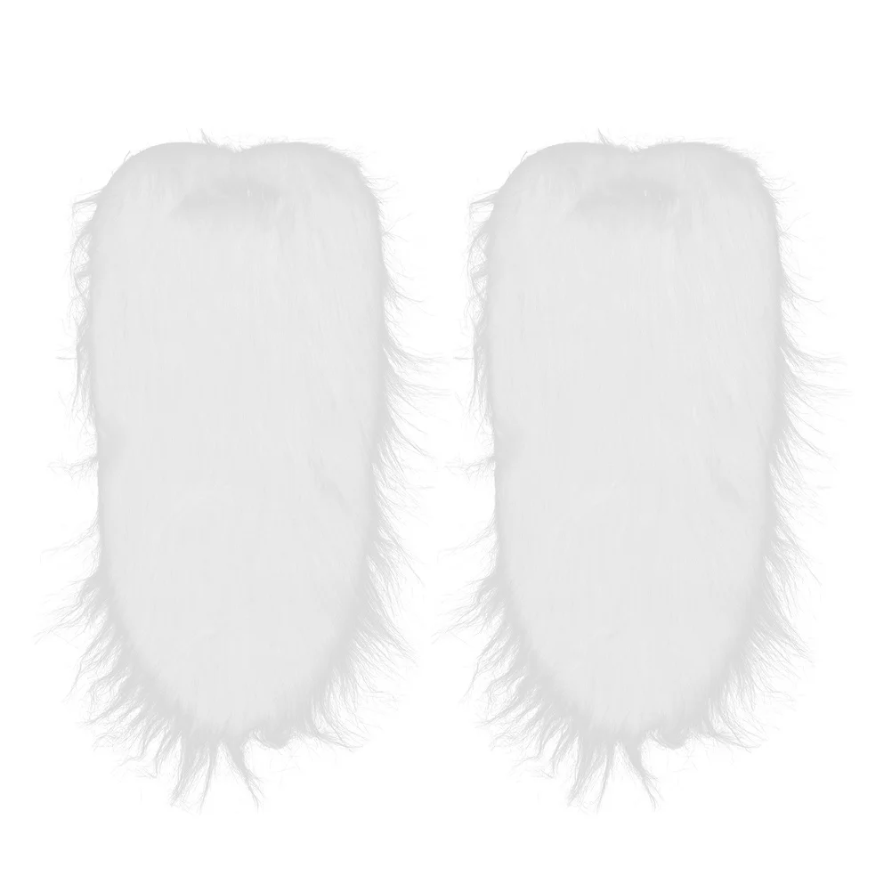 2Pcs White Beard Costume Facial Hair Halloween Party Cosplay Accessories Realistic Faux Beards Complete Set Adult Kids Use