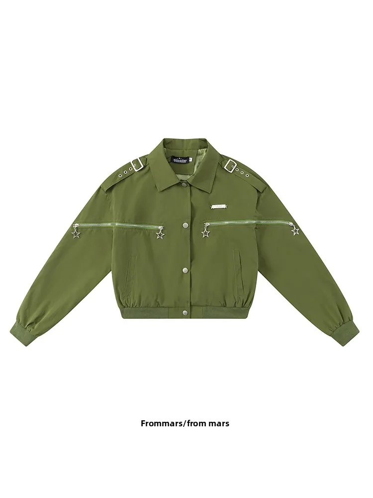 

from Retro Zipper Pilot Short Jacket Women Sexy Slimming Coat Short Style Cotton Material for Women Winter Season