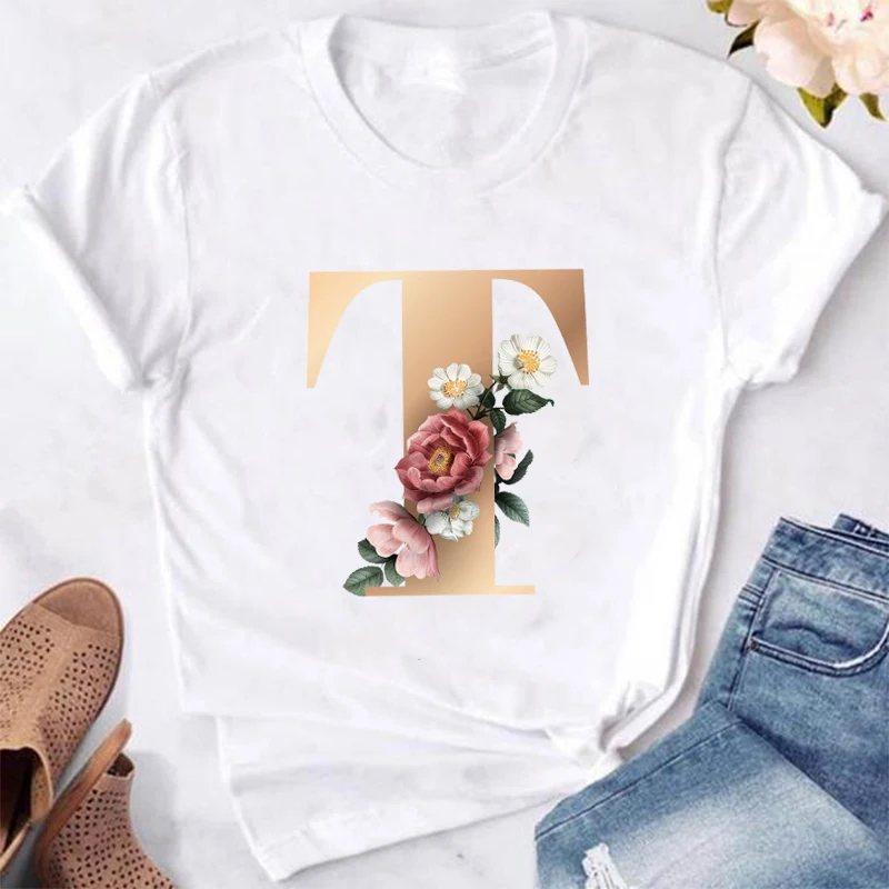 Printed T-shirts for Women Summer Tee Shirt Femme Casual Short Sleeve Round Neck Tops T-shirts