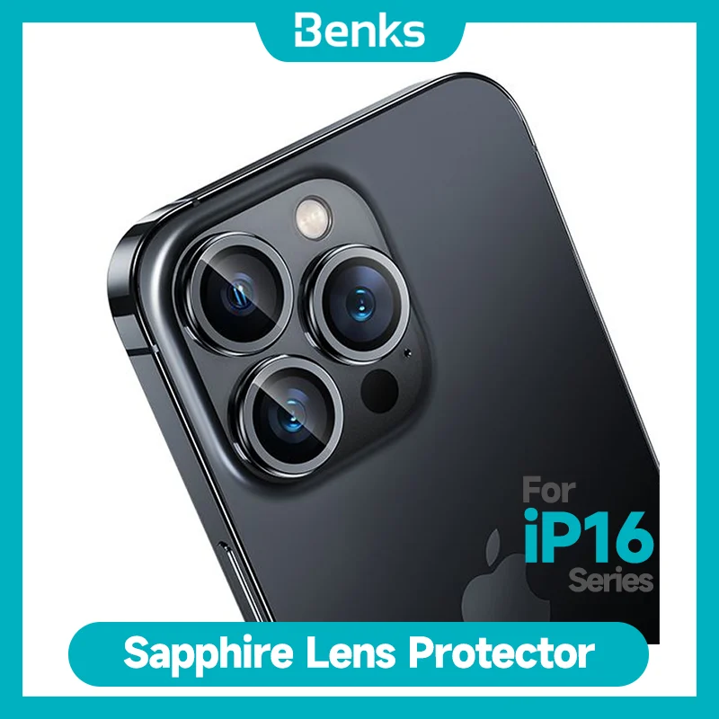 Benks Sapphire Lens Protector For iPhone 16 Pro 16Pro Max HD Scratch Resistant Rear Camera Lens Circle