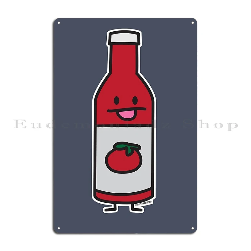 Ketchup Bottle Tomato Sauce Table Condiment Fancy Metal Sign Printing Funny Wall Decor Club Printed Tin Sign Poster