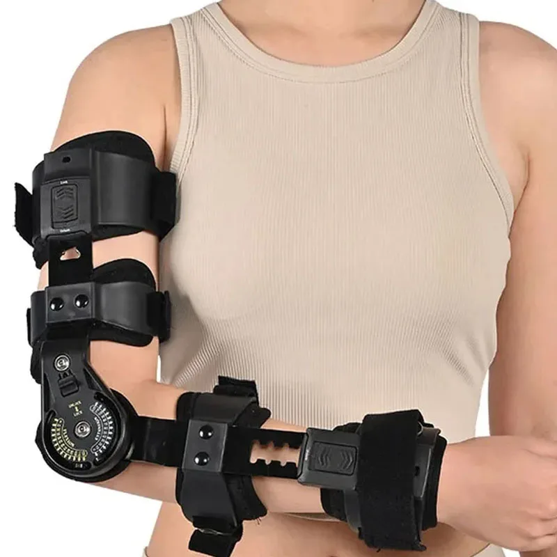 Verstellbare Ellenbogen-Fixierungsorthese mit Scharnier, Schulter-Arm-Schlinge, Unterarmstütze, Schiene, Orthese, Armfixierungsstütze