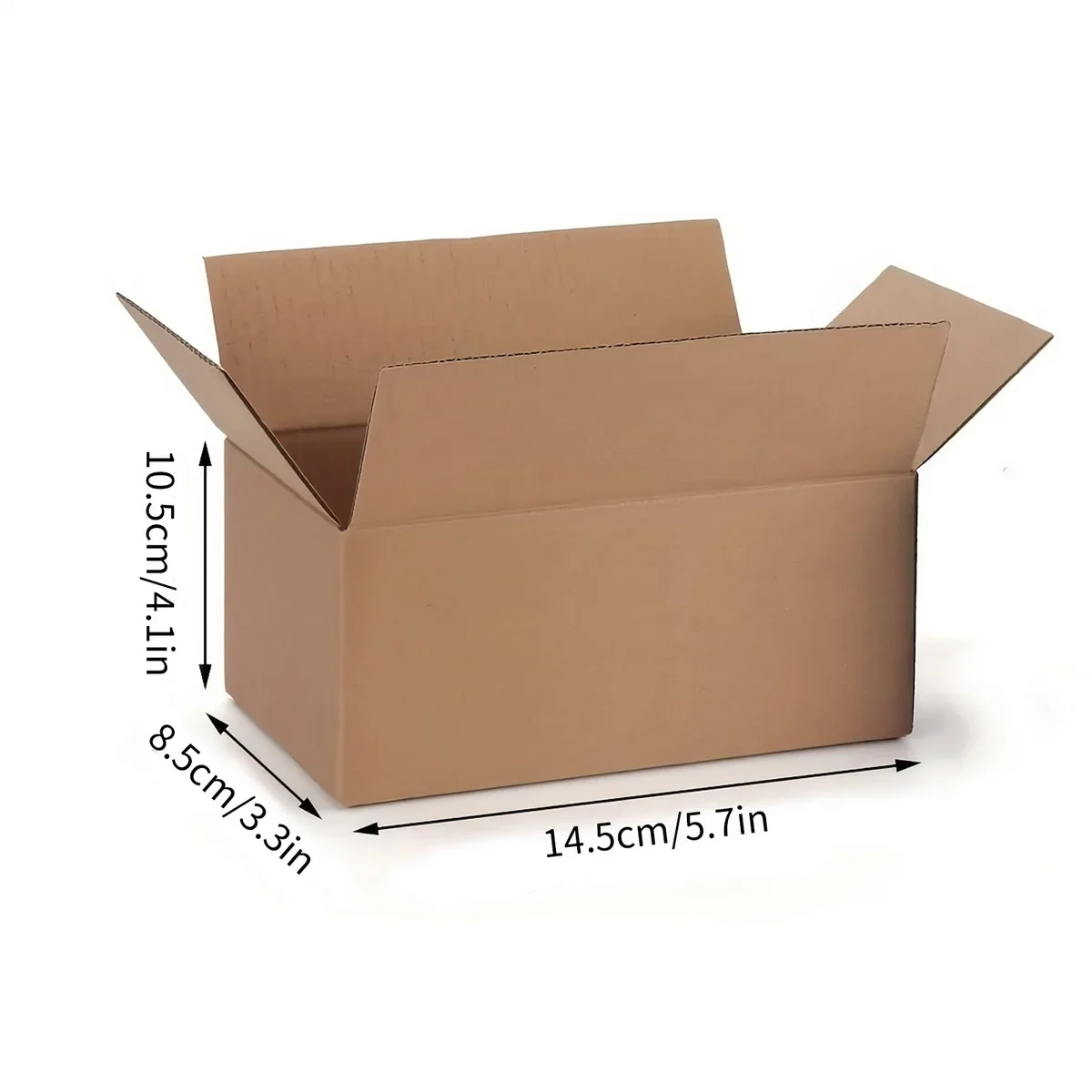 Small Item Mailing Shipping Boxes, 5.7x3.3x4.1inches, Single Wall, 32Lb/sq inch, Brown Corrugated Cardboard Mailer Box With Lids