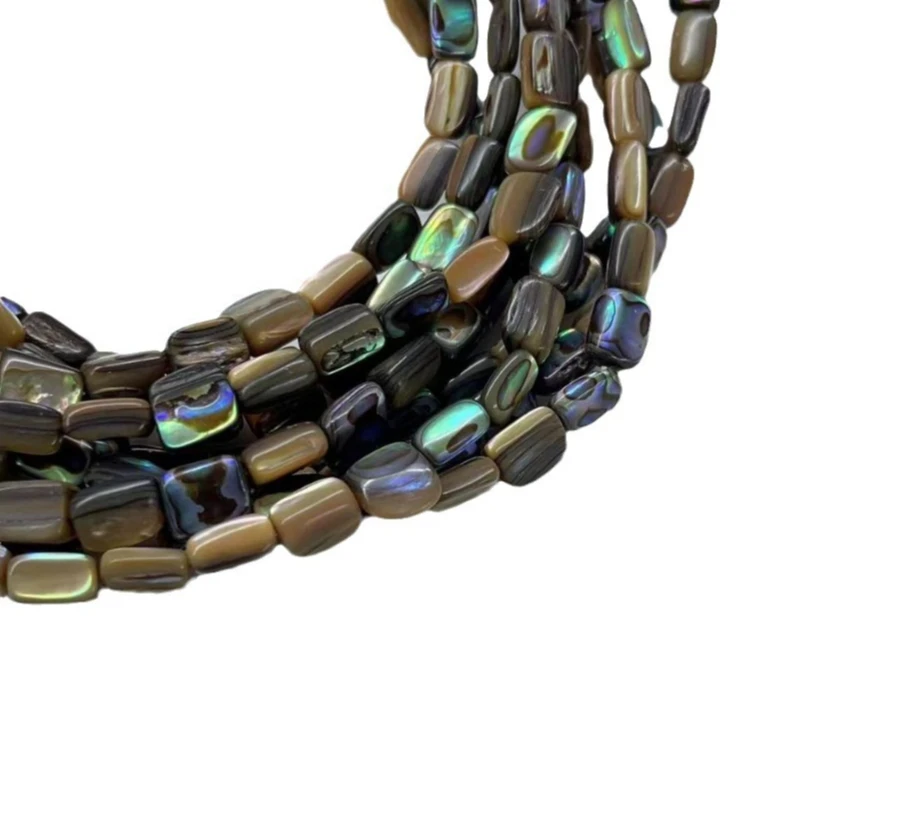 

Creative Natural Seawater Abalone Shell Polished Small Cylindrical Straight Hole Loose Beads DIY Jewelry Materials Accessories