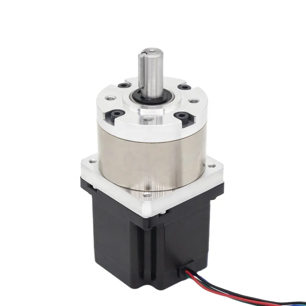 Holding Torque 1900mN.m Length 55mm Nema 24 Planetary Geared Stepper Motor With Reducer Gearbox Max.Ratio 1:187 For UAVS