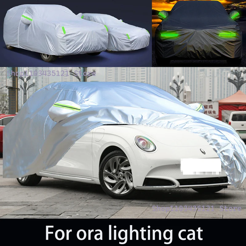 

For ora lighting cat Outdoor Protection Full Car Covers Snow Cover Sunshade Waterproof Dustproof Exterior Car accessories