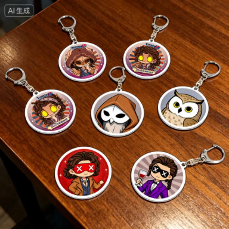 

HD Game IdentityV Round and cutedecorative items gifts ornaments collectibles keychain Acrylic key ring keychain Package