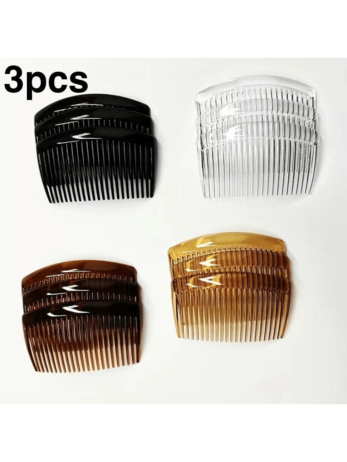 

3 шт., простая расческа для волос с 23 зубцами, французская боковая расческа для волос, нескользящая расческа для волос, аксессуары для укладки волос для женщин и девочек
