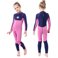 Traje de neopreno de 3MM para niñas, traje de buceo grueso a prueba de frío, ropa a prueba de sol, conjunto de una pieza para niños, traje de baño para surf y snorkel