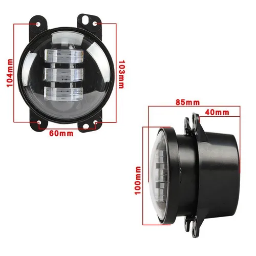 Imagen 2 del producto Luces antiniebla LED amarillas de 4 pulgadas para Jeep Wrangler JK Unlimited JK 07-18 parachoques delantero Chip Led conducción todoterreno antiniebla 1 Uds
