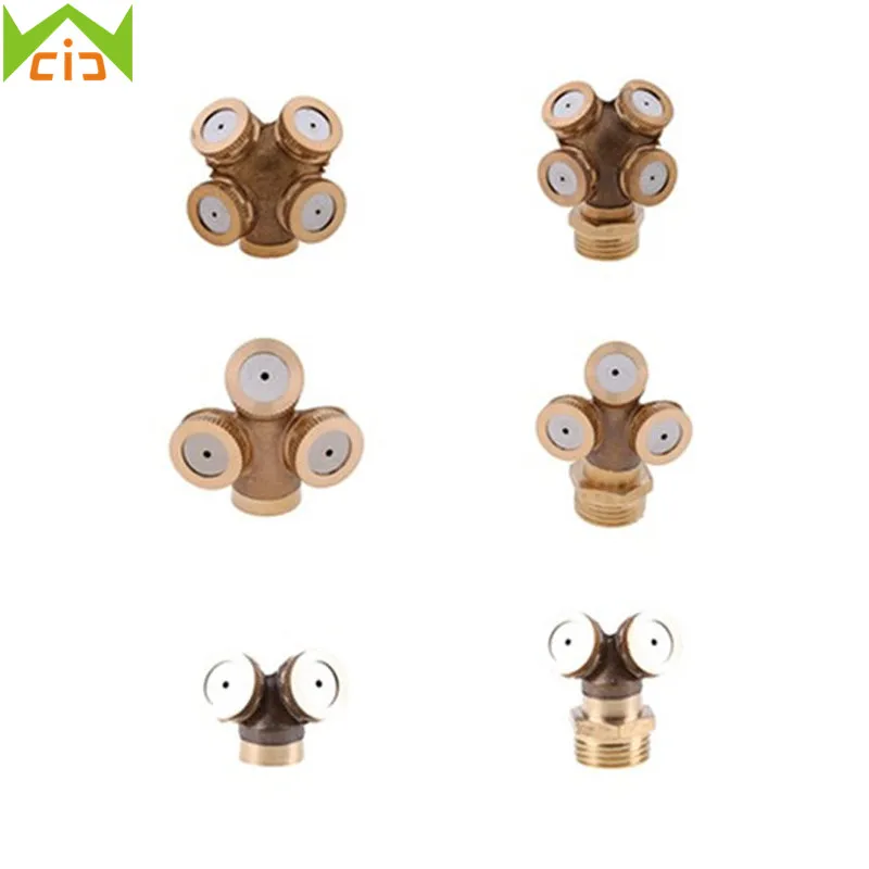 Bico De Pulverização De Água WCIC, Aspersor De Jardim, Montagem De Irrigação De Latão Ajustável, Micro Névoa