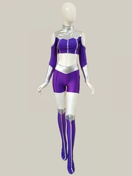 Purple Star-fire Woman Cosplay Costume Spandex Zentai Costume Superhero Suit halloween costumes for women