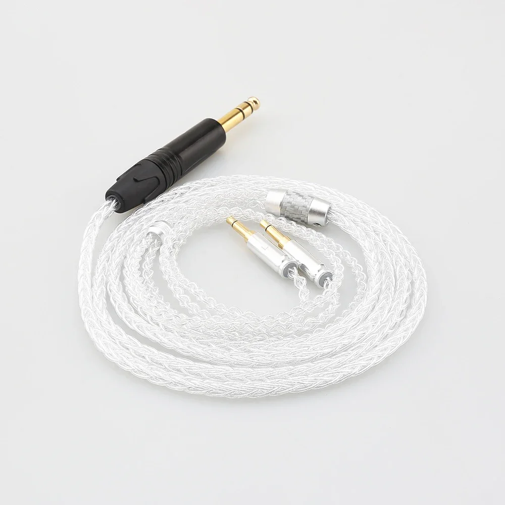 High Quality HIFI 8 Core 99% 7n Pure Silver Earphone Cable For Hifiman Sundara Ananda HE1000se V2 HE6se he400se Arya He-35x