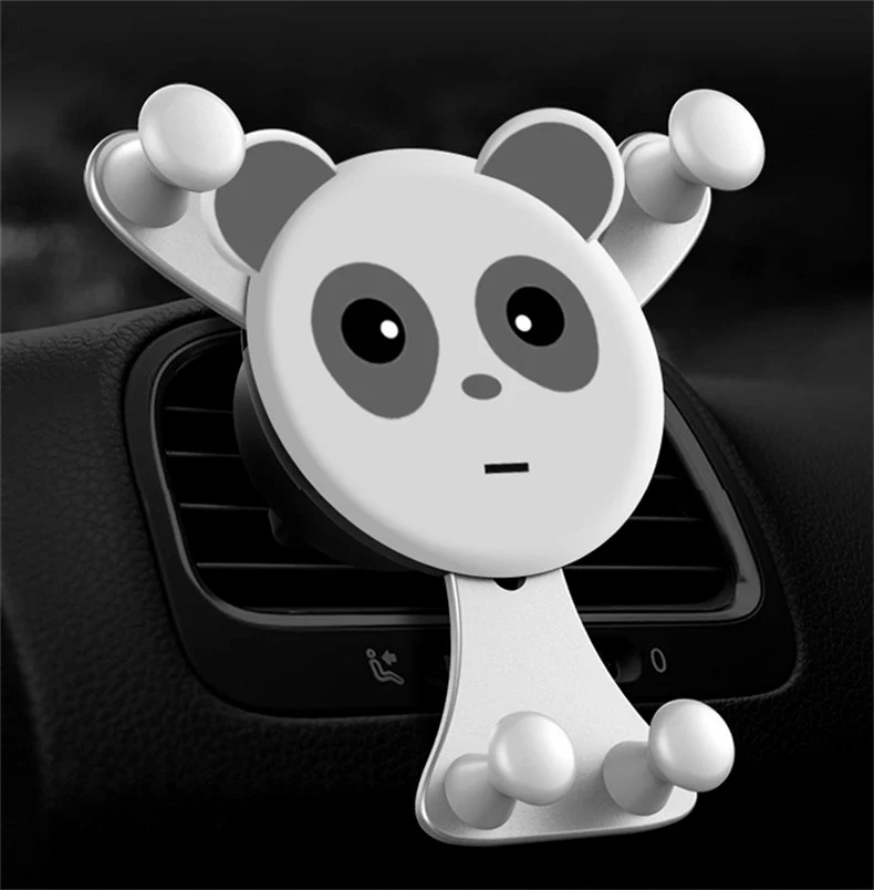 Schwerkraft-Autotelefonhalter, Lüftungsschlitz-Clip, Lächeln, Gesichtsmontage, mobiler Handy-Ständer, GPS-Ständer, Unterstützung für iPhone 12 Pro Max, Xiaomi, Samsung