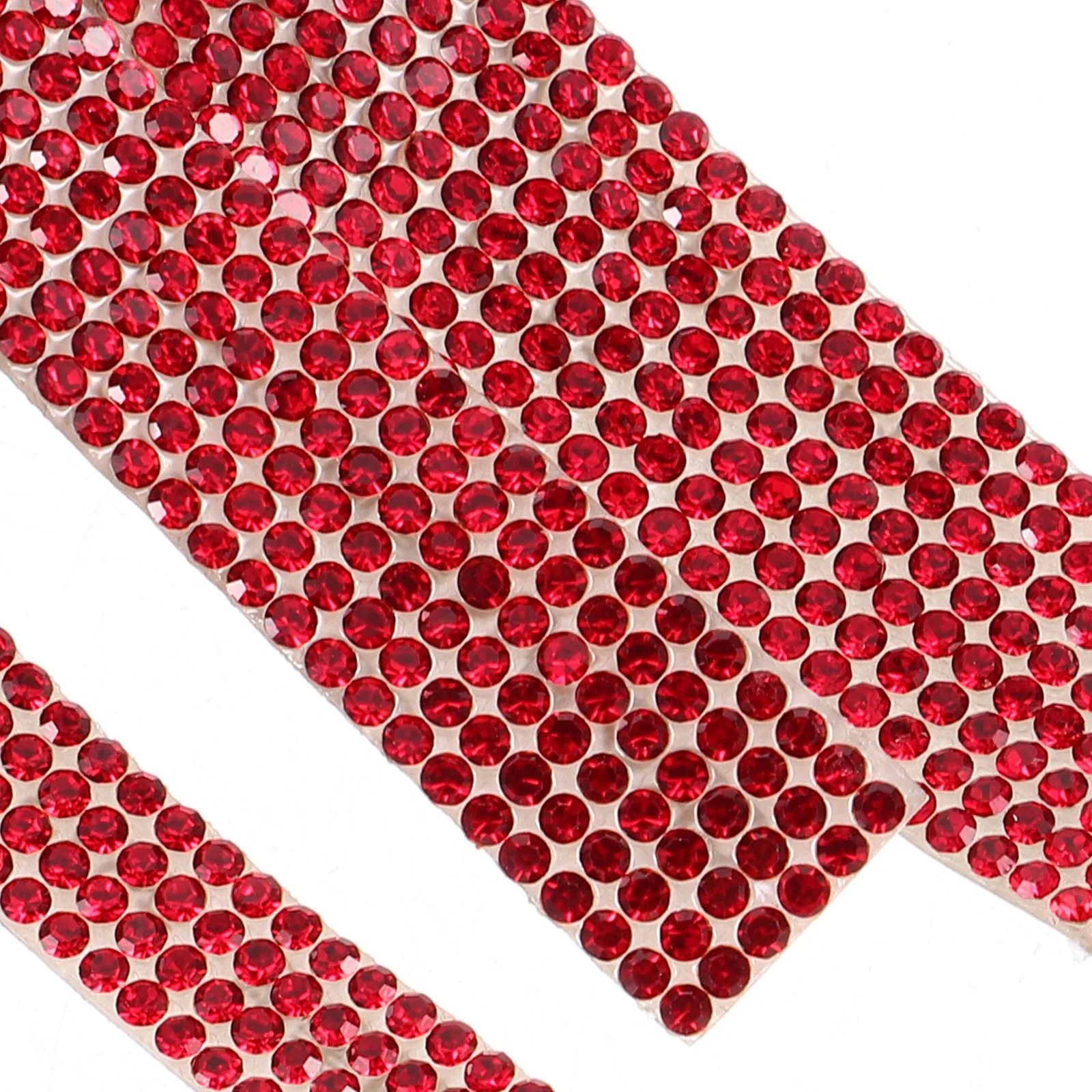 

3pcs Strips Self Adhesive Light Weight Decorative Ribbon Craft Materials Resin Plastic Rhinestone Roll Clothing Patches Stickers
