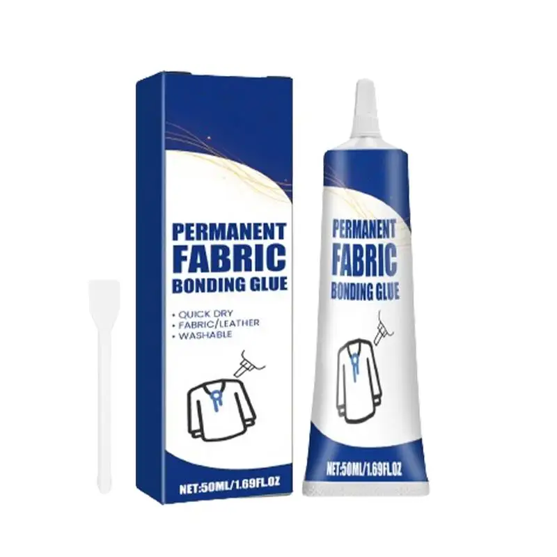 50ml Fabric Glue Jeans Sewing Clothes Fabric Patching Instant Repair Glue Transparent Sew Glue Sealers Glue Multipurpose