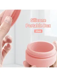 20ml Silicone Lotion Cream Box Bottle Cosmetic Face Eye Cream Macaron Storage Box Lotion Organiser Travel Portable Empty Box