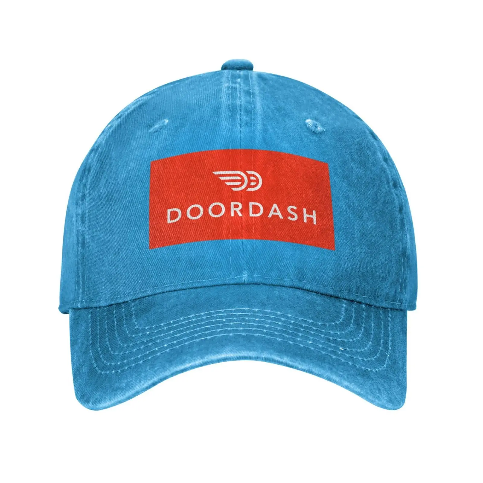 

Doordash Casquette Baseball Cap Cowboy Hat Unisex Denim Adults Denim Hat Adjustable Size Blue