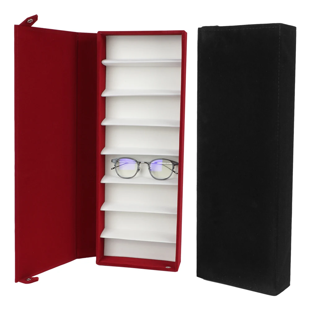 

Glasses Storage Box Home Storage Container Stowing Tidying Dustproof Eyeglasses Storage Display Large Capacity 8 slot