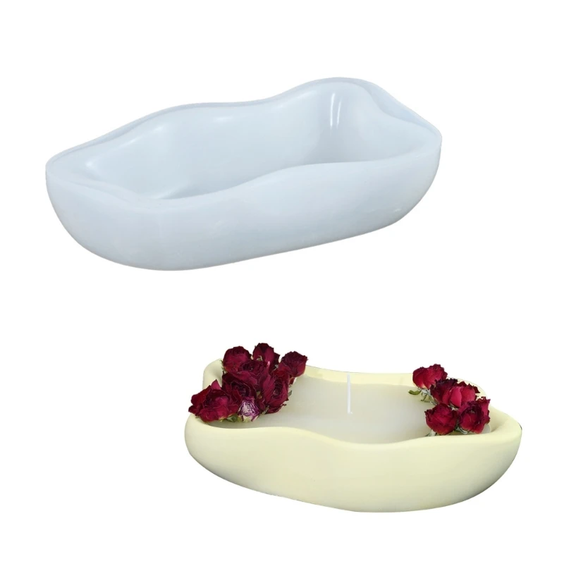 Customizable Silicone Resin Tray Molds for Candle Holder and Trinket Dish