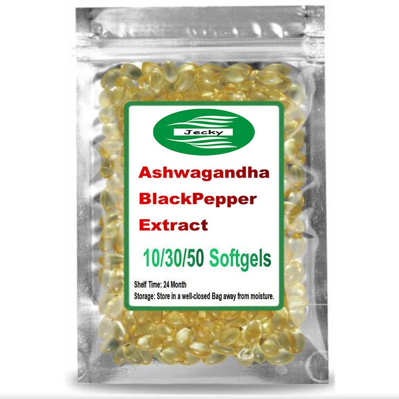 

1Pack 120PCS, Ashwagandha Extract Black Pepper Extract Softgels