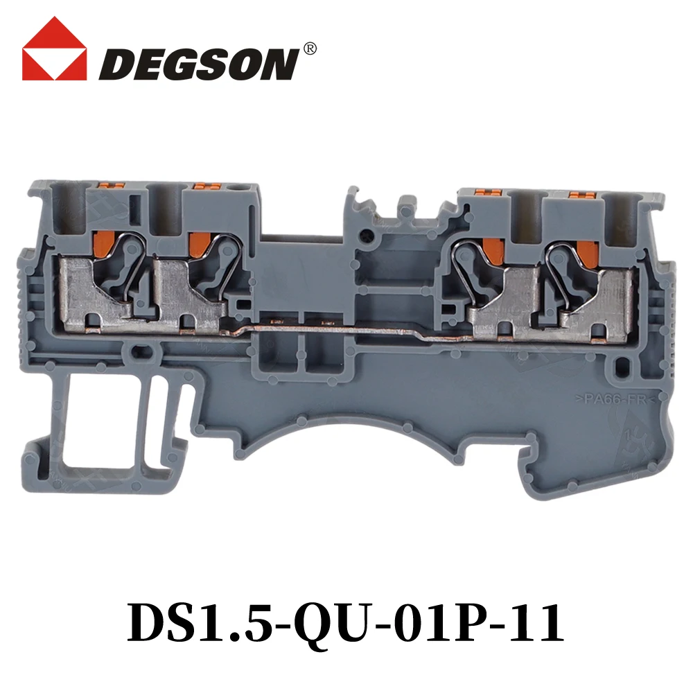 10 قطعة DEGSON DS1.5-QU-01P-11-00ZH DS1.5-QU-PE D-DS1.5-QU Din السكك الحديدية كتل طرفية موصل DS1.5 فينيكس الاتصال 17.5A 500V #2