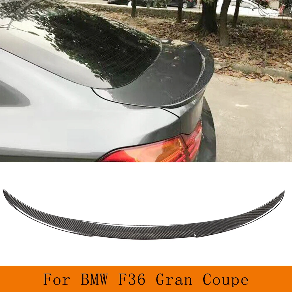 Autorennen Heckspoiler Boot Lippen flügel Spoiler für BMW 4er F36 Gran Coupé 4 Tür 2014-2019 Kohle faser Renn lippe