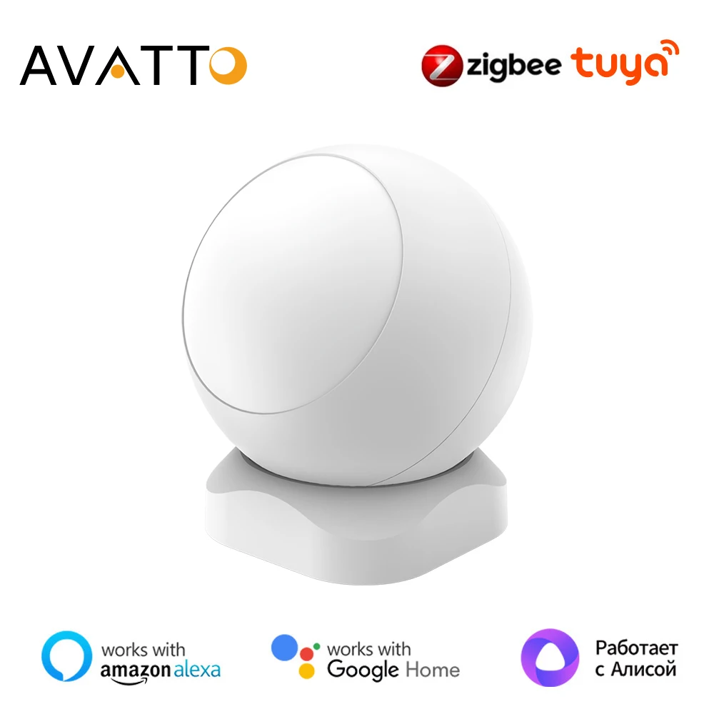 

AVATTO Tuya ZigBee PIR Motion Sensor Home Wireless Infrared Detector Security Burglar Alarm Sensor Smart Life Gateway Control