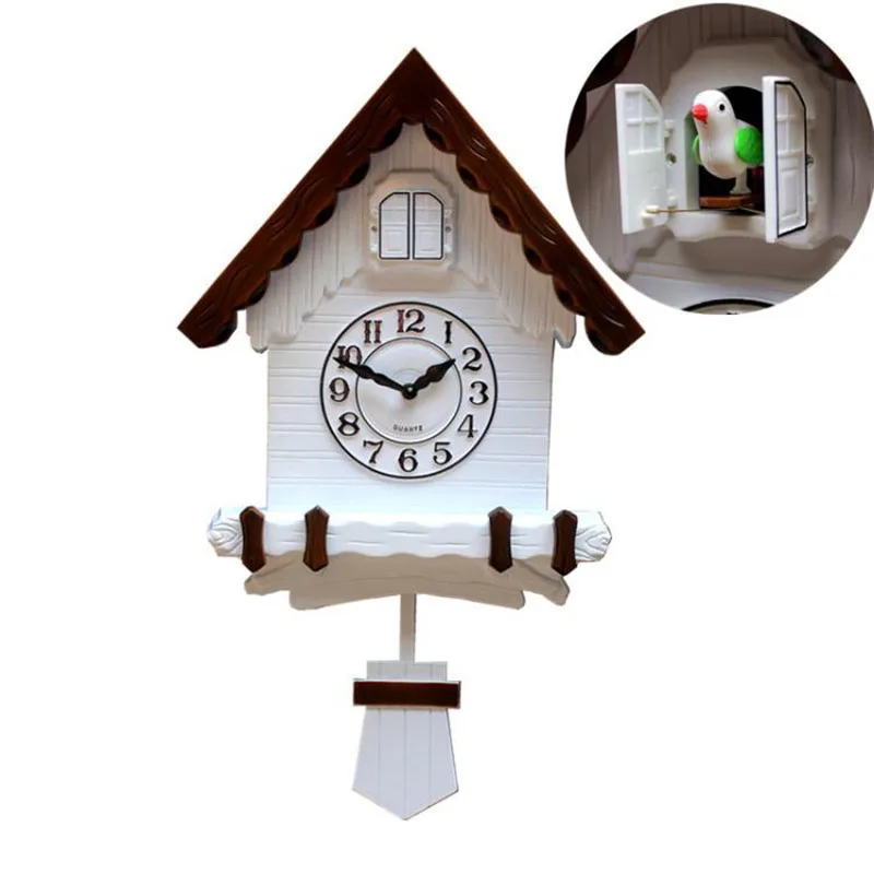 

Swinging Cuckoo Wall Clock European Style Creative Wall Clock Cuckoo Hourly Time Cuckoo Clocks Modern Design For Living Room