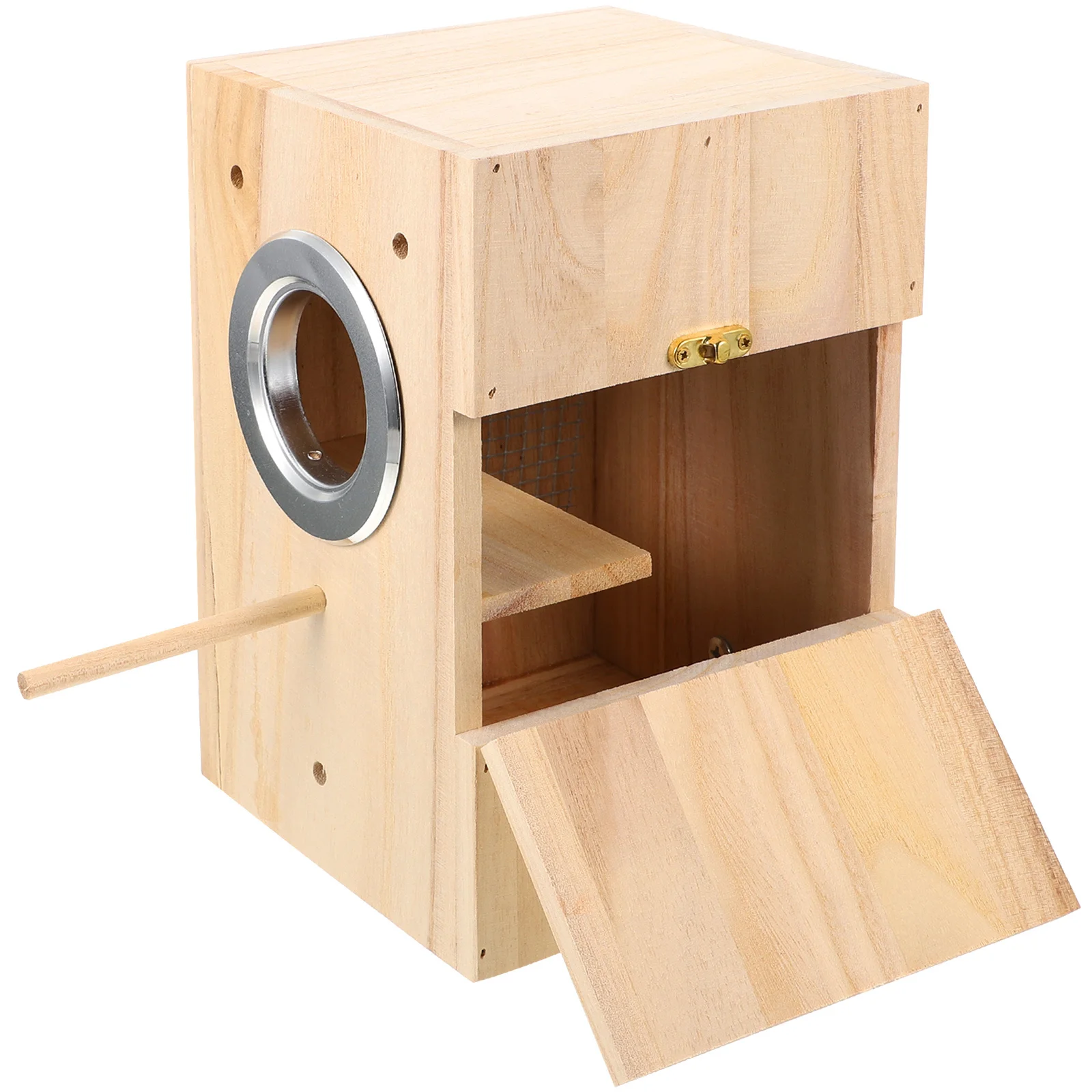 

1Pcs Wood Birds Nest Breeding Case Strong Safe Comfortable Living Place for Small Birds Nature Feeling Bird Nest