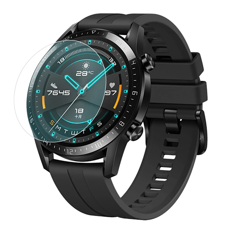 Pelindung layar untuk jam tangan Huawei GT 3 2 46mm 42mm jam tangan pintar tahan ledakan penutup kaca antigores bening JAM Huawei GT 2e