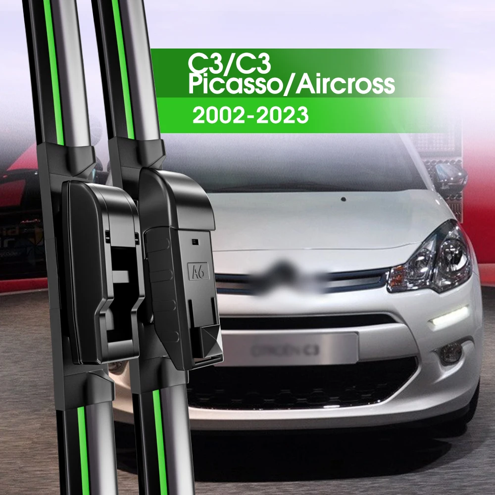 

2x Front Windshield Wiper Blades For Citroen C3 C3 Picasso Aircross 2002-2023 2003 2008 2011 2019 Windscreen Window Accessories