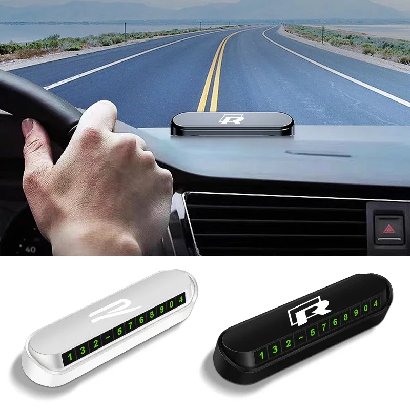 

Автомобильный временный знак остановки, парковочная карта, номер телефона, табличка для Volkswagen VW R Line Golf 4, 5, 6, 7, аксессуары Touran Polo