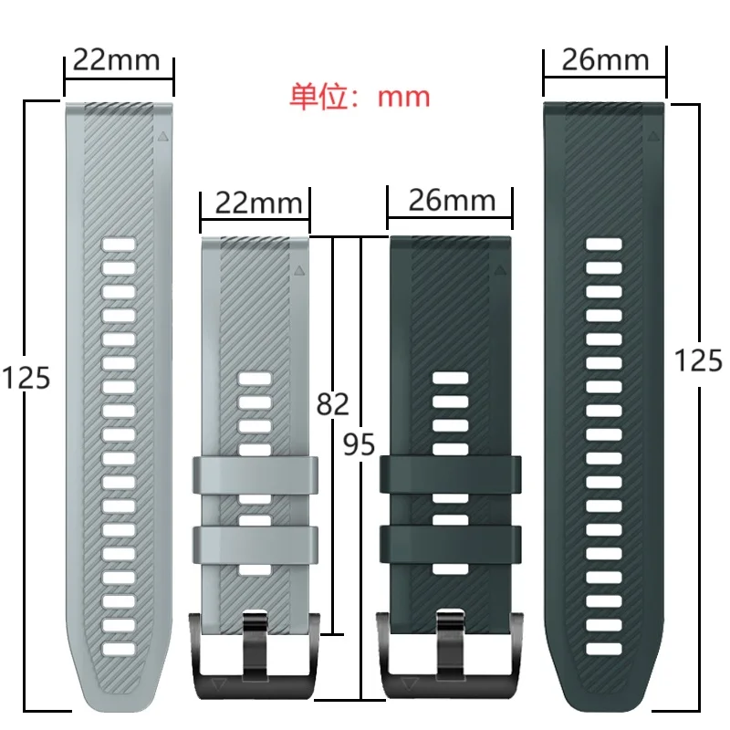 22mm 26mm Strap For Garmin MARQ Athlete Adventurer Golfer Captain Aviator Epix Gen 2 Strap Quickfit Silicone Watchband Bracelet