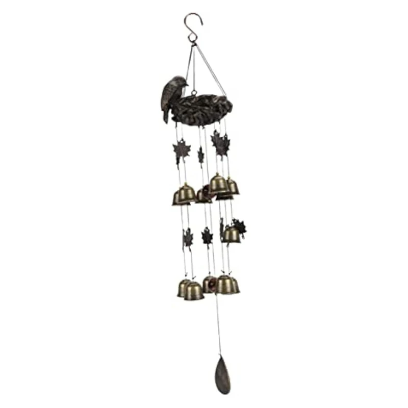 

Bird Nest Wind Chime Outdoor Wind Chime Decorative Metal Bird Car Resin 1 Pieces