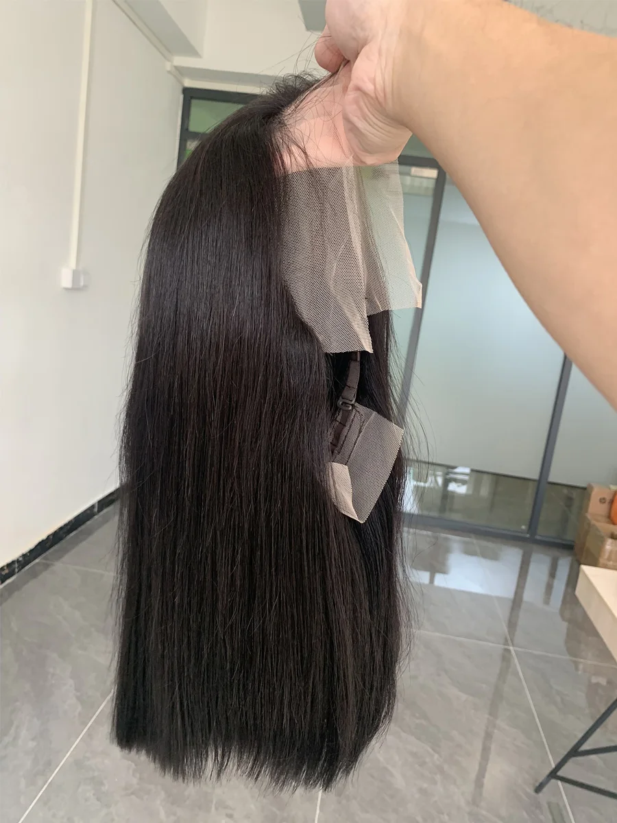 Capelli grezzi vietnamita 250 densità 100 parrucche frontali in pizzo capelli umani dritto nero naturale 13x6 parrucca Bob parrucche anteriori in pizzo per capelli umani