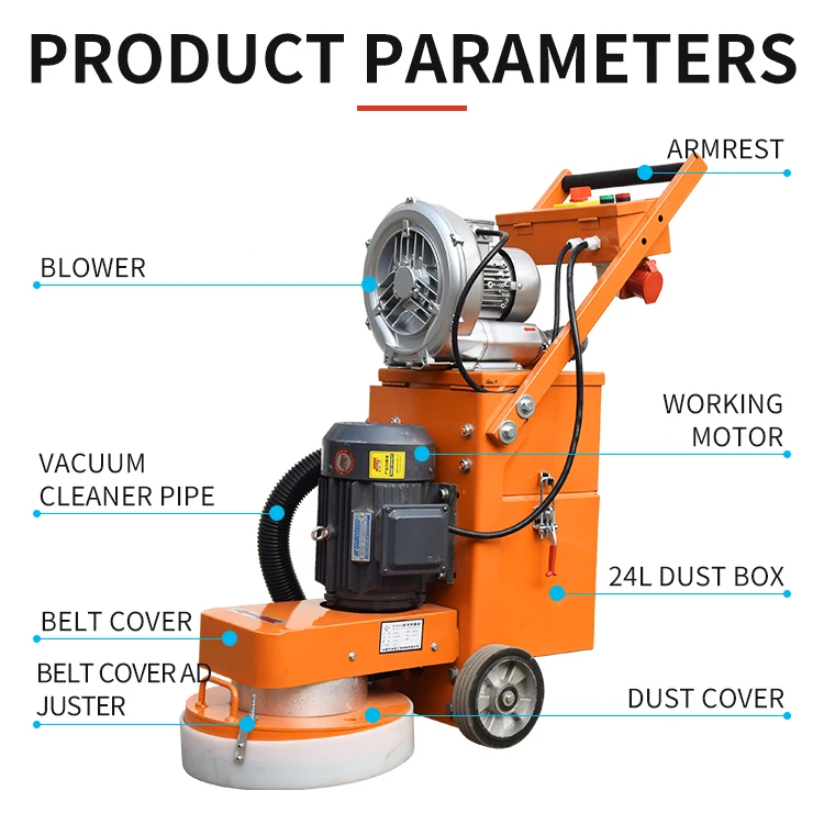 G350  220V External Fans Epoxy Floor Grinder Concrete Concrete Floor Grinding Machine