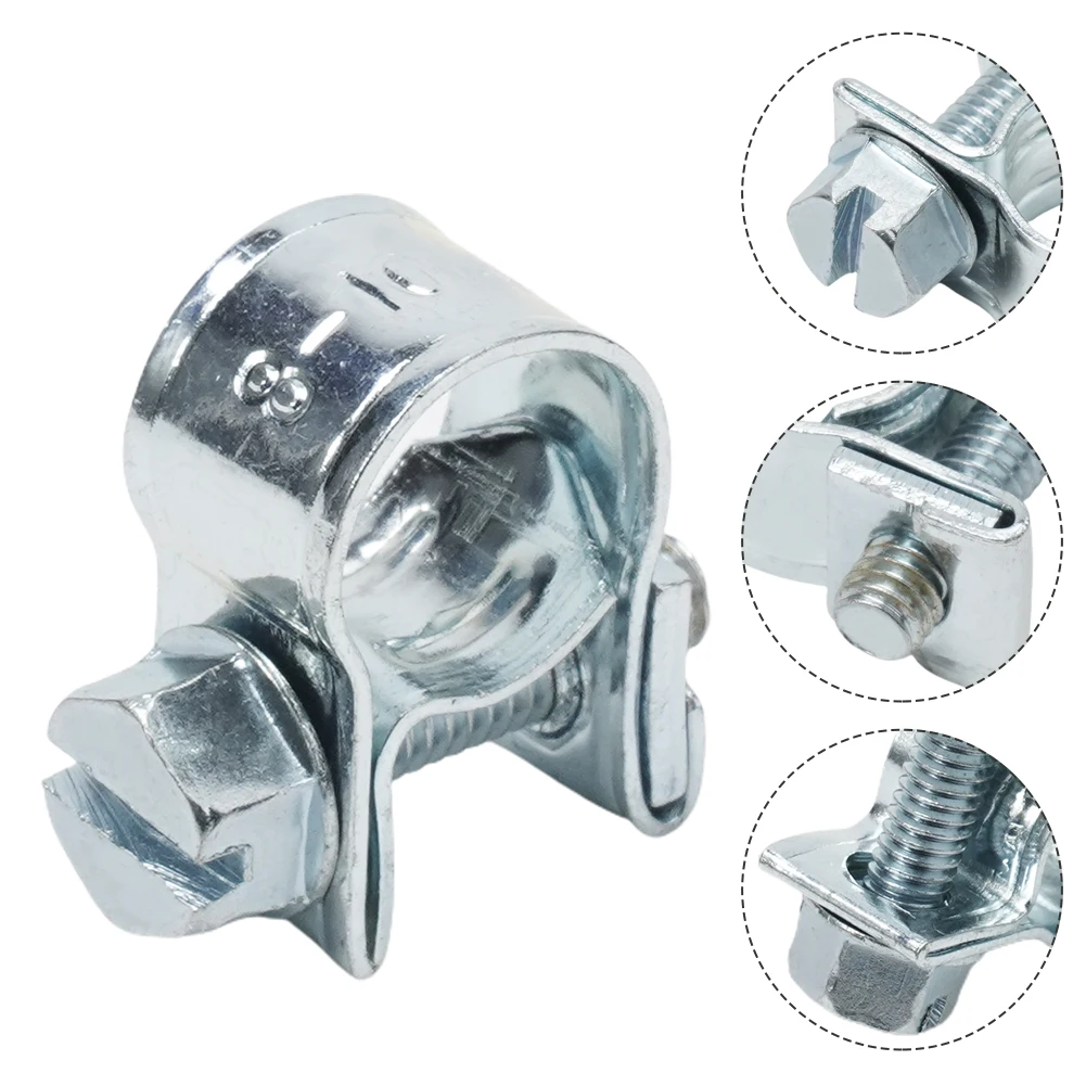 10PCS Hose Clips Fuel Line For Jubilee Clamp Diesel Petrol Pipe Coolant Radiator Tube Clamp Carbon Steel Fastener Household Tool