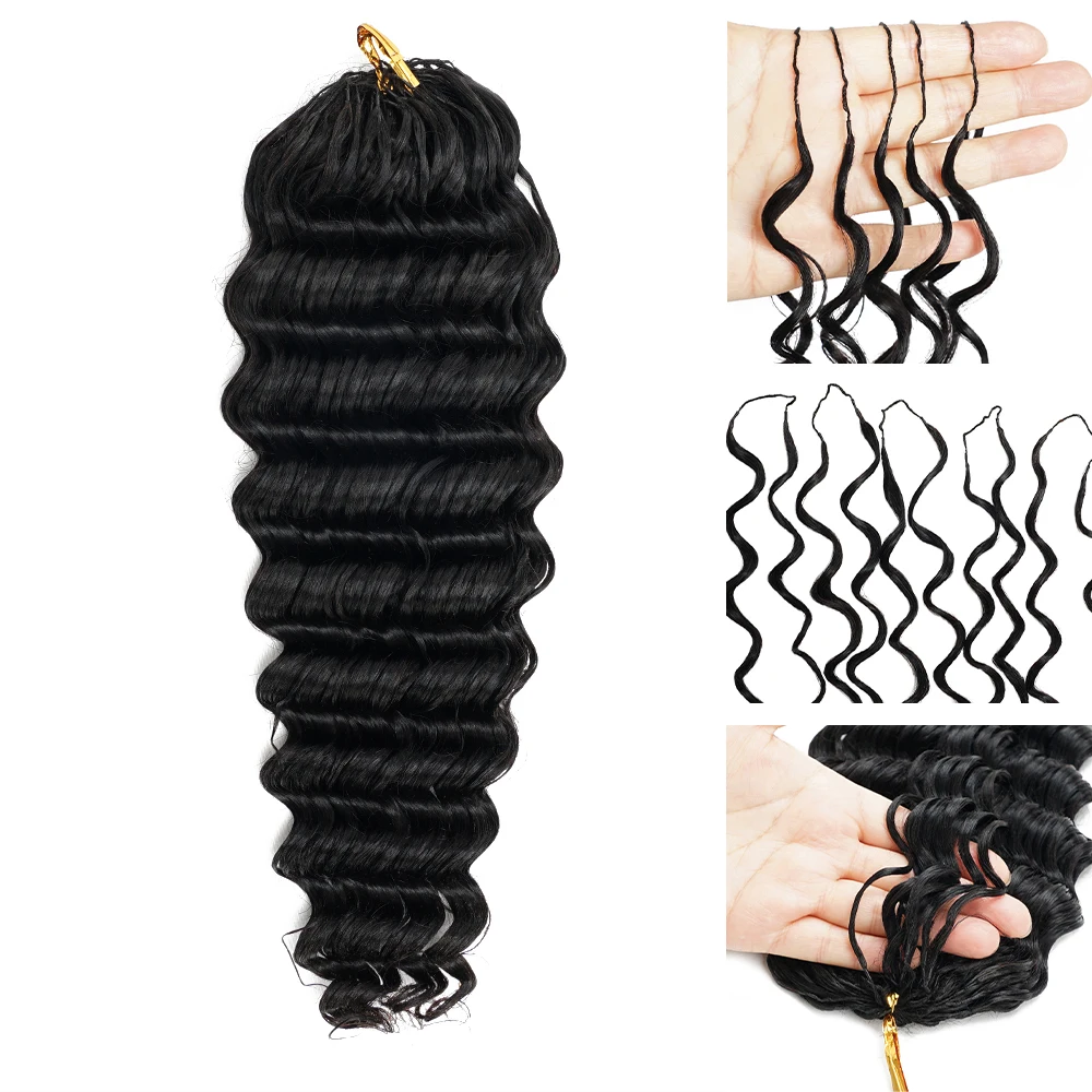

Boho Braids Bulk Human Hair Deep Wave Bulk For Braiding Knotless Crochet Pre Looped FeatherHuman Hair Extensions