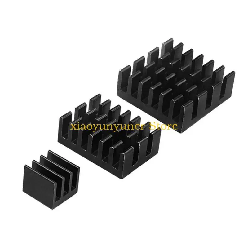 P9JB 3pcs/set Efficient Heat Dissipation Metal Heat Sink with Adhesive Tape for Orange Pi 3B Board Good Thermal Conductivity