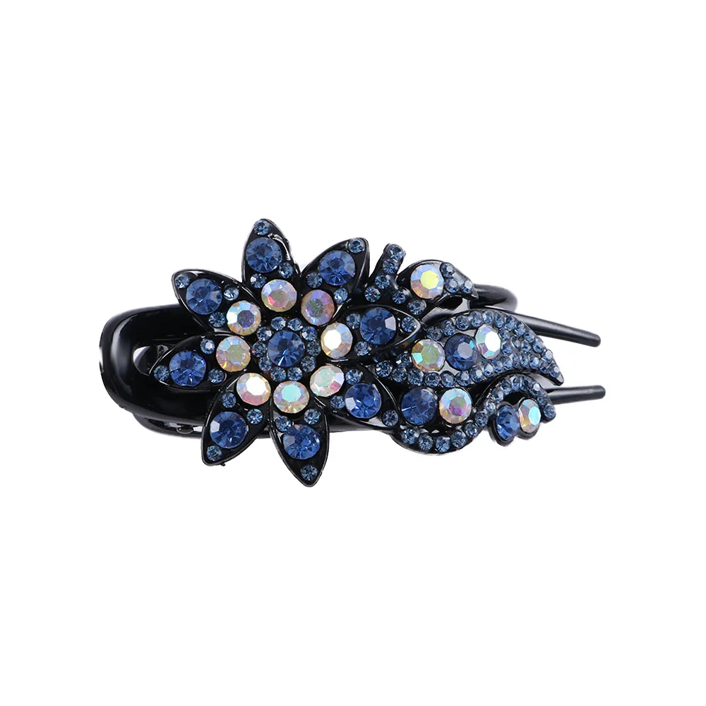 

Sweet Luxurious Crystal Retro Flower Girls Female Hair Clip Korean Style Hairpin Duckbill Clips Rhinestone Hairpin