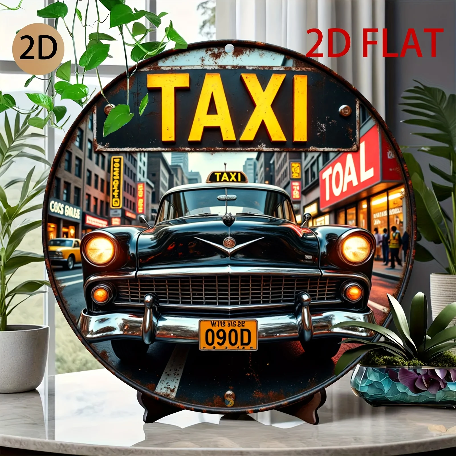 Płaskie logo 2D - okrągłe, met – Home Decor Logo recenzja i cena